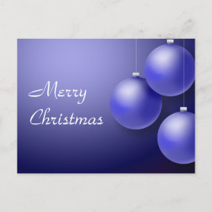 Cartes Pour Fêtes Annuelles Classic Blue ornaments
