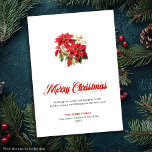 Cartes Pour Fêtes Annuelles Classic Christmas Flowers Botanical Greeting Card<br><div class="desc">✅ For matching items search #12S in my collections ✅ Send heartfelt holiday wishes with this Red Poinsettia Christmas Greeting Card Collection, blending classic elegance with modern festive charm. Featuring watercolor Christmas flowers, botanical poinsettia bouquets, and vintage red and white floral designs, each card captures the beauty and warmth of...</div>
