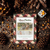 Cartes Pour Fêtes Annuelles Classic Christmas Red Green Plaid 3 Photo
