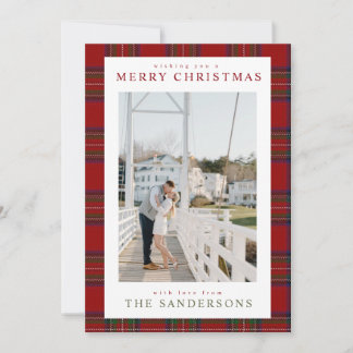 Cartes Pour Fêtes Annuelles Classic Cozy Tartan Holiday Card