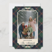 Cartes Pour Fêtes Annuelles Classic Dark Blue Red Green Plaid Pattern (Devant)