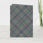 Cartes Pour Fêtes Annuelles Classic Dark Blue Red Green Plaid Pattern (Dos)
