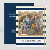 Cartes Pour Fêtes Annuelles Classic de la Marine (Devant / Derrière)