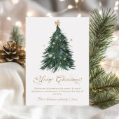 Cartes Pour Fêtes Annuelles Classic Festive Gold Christmas Tree