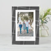 Cartes Pour Fêtes Annuelles Classic gris plaid photo verticale (Debout devant)