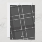 Cartes Pour Fêtes Annuelles Classic gris plaid photo verticale (Dos)