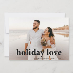 Cartes Pour Fêtes Annuelles Classic Holiday Love Newds Weds Photo Holiday Card