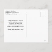 Cartes Pour Fêtes Annuelles Classic Patriotic Independence Day (Dos)