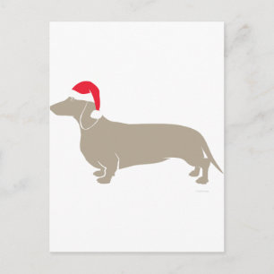 Cartes Pour Fêtes Annuelles Classic Père Noël Doxie Dachshund