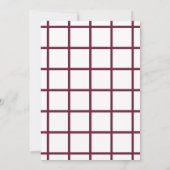 Cartes Pour Fêtes Annuelles Classic Plum Check Motif Joyeux Noël Photo (Dos)