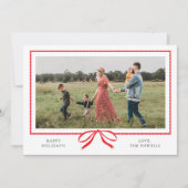 Cartes Pour Fêtes Annuelles Classic Red Bow Photo (Devant)