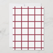 Cartes Pour Fêtes Annuelles Classic Red Check Motif Joyeux Noël Photo (Dos)