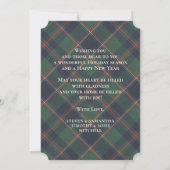 Cartes Pour Fêtes Annuelles Classic Red Dark Blue Green Plaid Pattern (Dos)
