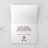 Cartes Pour Fêtes Annuelles Classic Retro Script Warm Holiday Wishes Card (Intérieur)