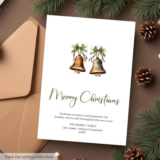 Cartes Pour Fêtes Annuelles Classic Script Font Printable Christmas Greeting 