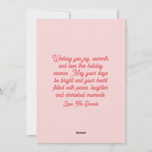 Cartes Pour Fêtes Annuelles Classic Script Whimsical Elegant Happy Holidays (Dos)