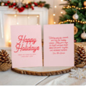 Cartes Pour Fêtes Annuelles Classic Script Whimsical Elegant Happy Holidays