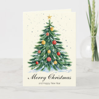 Cartes Pour Fêtes Annuelles Classic Tree Merry Christmas Greeting Card