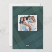 Cartes Pour Fêtes Annuelles Classic vert Noël plaid simple deux photo (Dos)