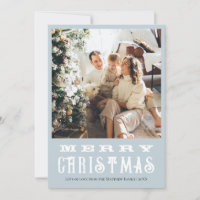 Classique Animaux d'hiver Bleu Famille Noël