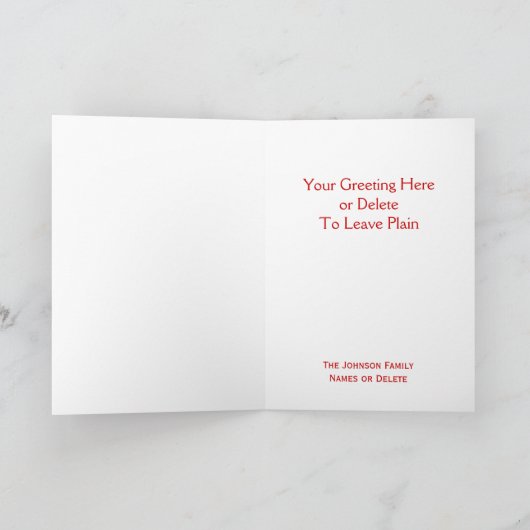 Cartes Pour Fêtes Annuelles Classique Jolly Santa Claus Visage Personnalisé No (Intérieur)