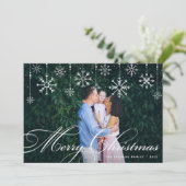 Cartes Pour Fêtes Annuelles Classique | Joyeuse photo de Noël (Debout devant)