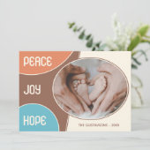 Cartes Pour Fêtes Annuelles Classique Joyeuses Fêtes d'amour moderne (Debout devant)