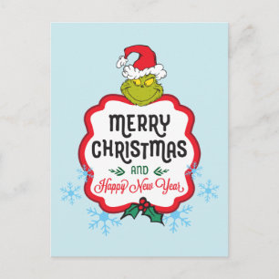 Cartes Pour Fêtes Annuelles Classique Le Grinch Joyeux Noël et Bonne Année