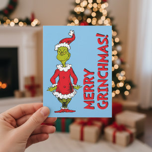 Cartes Pour Fêtes Annuelles Classique Le Grinch   Père Noël