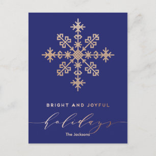 Cartes Pour Fêtes Annuelles Classique moderne Joyeux Joyeux Rouge et Or Holida