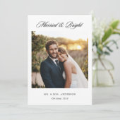 Cartes Pour Fêtes Annuelles Classique moderne marié et photo brillante (Debout devant)