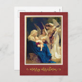 Cartes Pour Fêtes Annuelles Classique Nativité Angels Musique "Joyeux Noël" (Devant / Derrière)