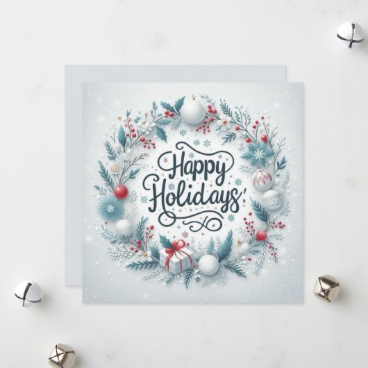 Cartes Pour Fêtes Annuelles Classique Personnalisé (Devant/Arrière en situation)