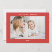 Cartes Pour Fêtes Annuelles classique rouge & blanc joyeux noël multi photo (Dos)