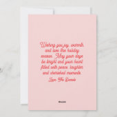 Cartes Pour Fêtes Annuelles Classique Script Fantaisiste Élégant Joyeuses Fête (Dos)