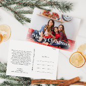 Cartes Pour Fêtes Annuelles Classique Simple Joyeux Noël Plein Photo