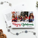 Cartes Pour Fêtes Annuelles Classique Simple Joyeux Noël Quatre Photo<br><div class="desc">Célébrez la saison avec cette carte postale unique et classique Joyeux Noël quatre vacances avec une touche de charme vintage. Le design minimaliste présente une élégante palette de couleurs rouge et verte, évoquant l'esprit cosy de l'hiver. Son attrait moderne et ludique, associé à la formulation traditionnelle, crée un équilibre parfait...</div>