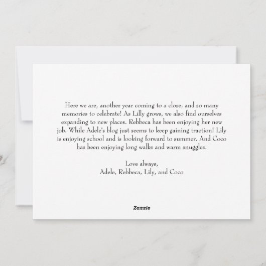 Cartes Pour Fêtes Annuelles Classique simple joyeux Noël une photo (Dos)