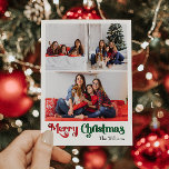 Cartes Pour Fêtes Annuelles Classique Simple Joyeux Noël Vertical 3 Photo<br><div class="desc">Célébrez la saison avec cette carte postale unique, simple Joyeux Noël vertical 3 photo vacances avec une touche de charme vintage. Le design minimaliste présente une élégante palette de couleurs rouge et verte, évoquant l'esprit cosy de l'hiver. Son attrait moderne et ludique, associé à la formulation traditionnelle, crée un équilibre...</div>