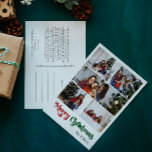 Cartes Pour Fêtes Annuelles Classique Simple Joyeux Noël Vertical Cinq Photo<br><div class="desc">Célébrez la saison avec cette carte postale unique, simple et classique Joyeux Noël vertical cinq vacances photo avec une touche de charme vintage. Le design minimaliste présente une élégante palette de couleurs rouge et verte, évoquant l'esprit cosy de l'hiver. Son attrait moderne et ludique, associé à la formulation traditionnelle, crée...</div>