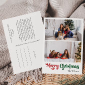 Cartes Pour Fêtes Annuelles Classique Simple Joyeux Noël Vertical Deux Photo