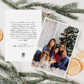 Cartes Pour Fêtes Annuelles Classique Simple Joyeux Noël Vertical Photo Pleine