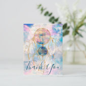 Cartes Pour Fêtes Annuelles Classy Gold Dreamcatcher Rainbow Clouds Sky design (Debout devant)