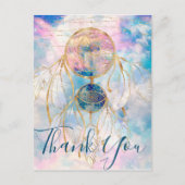 Cartes Pour Fêtes Annuelles Classy Gold Dreamcatcher Rainbow Clouds Sky design (Devant)