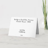 Cartes Pour Fêtes Annuelles Claude Monet (Dos)