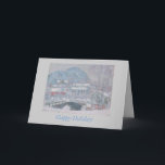 Cartes Pour Fêtes Annuelles Claude Monet<br><div class="desc">Cette carte présente "Bridge at Sandvika,  Norway" de Claude Monet peint en 1895. On peut presque sentir la neige. Il fait une fabuleuse carte de vacances.</div>