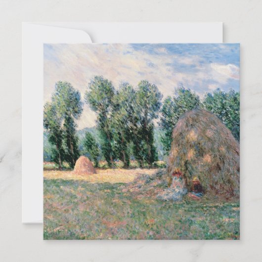 Cartes Pour Fêtes Annuelles Claude Monet - Haystacks (Devant)