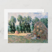 Cartes Pour Fêtes Annuelles Claude Monet - Haystacks (Devant / Derrière)
