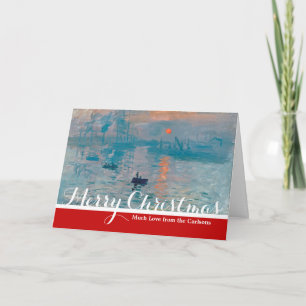 Cartes Pour Fêtes Annuelles Claude Monet Impression Lever du Soleil Français