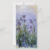 Cartes Pour Fêtes Annuelles Claude Monet - Iris Mauves (Devant)
